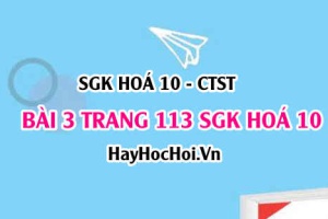 Giải bài 3 trang 113 SGK Hoá 10 Chân trời sáng tạo